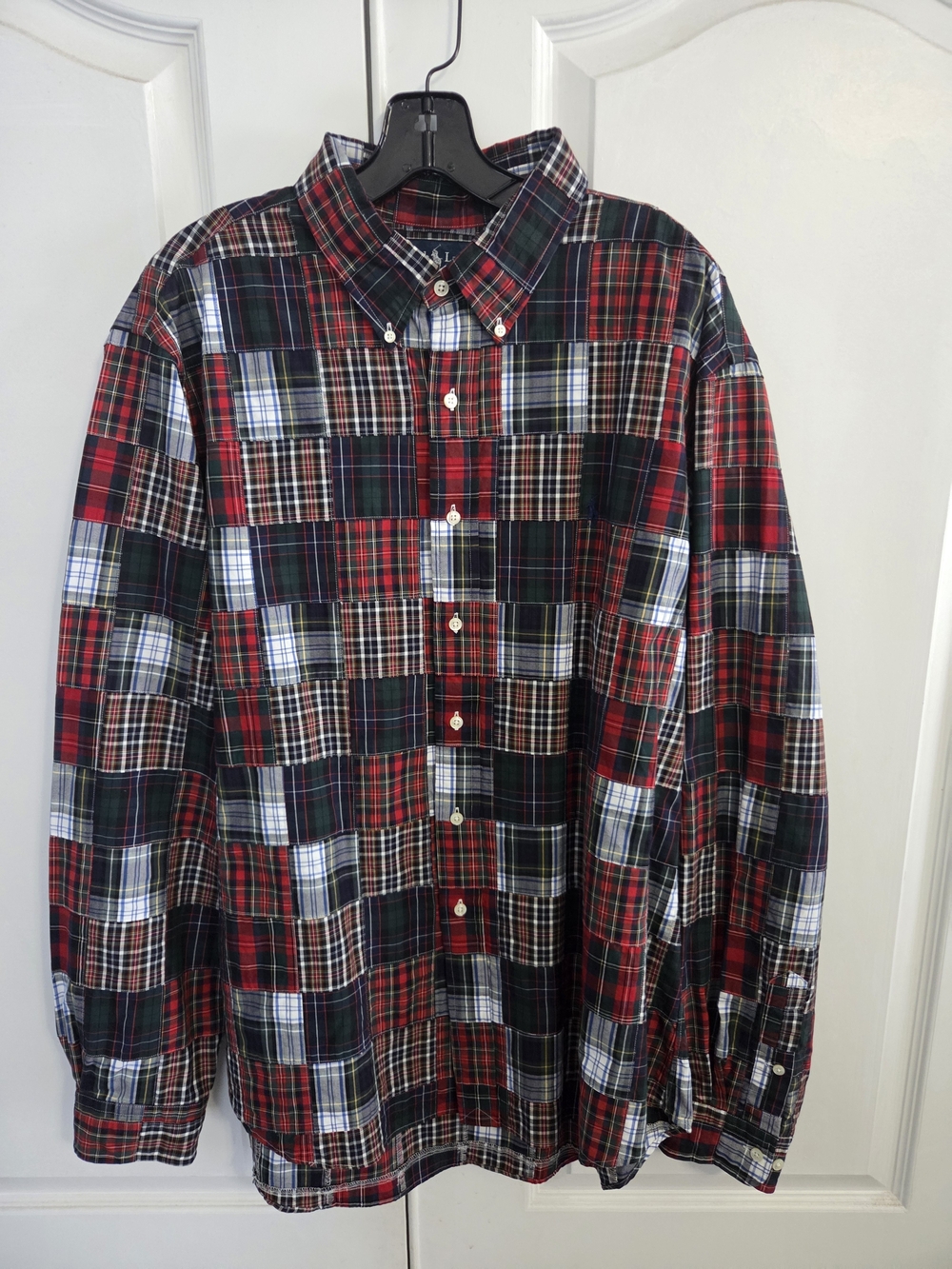 Polo Ralph Lauren Men's Patchwork Plaid Button-Down Shirt - Red, Green, Navy